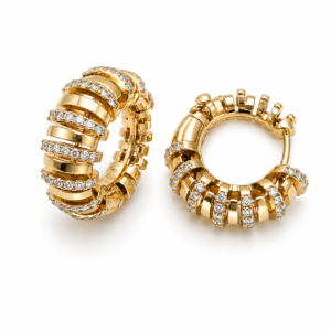 Criollas en oro rosa con diamantes. - Imagen 1