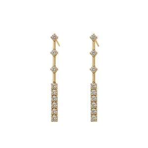 Pendientes largos diamantes - Imagen 1