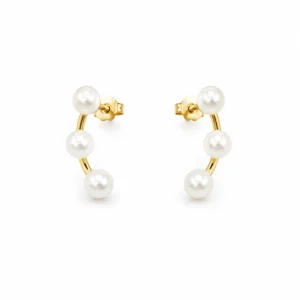 Pendientes niña perlitas tres - Imagen 1