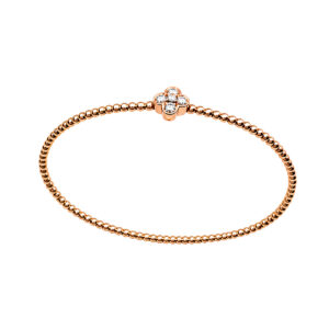Pulsera rígida cruz diamantes