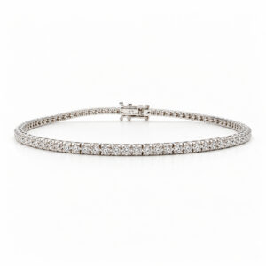 Pulsera TENNIS en oro blanco con diamantes.
