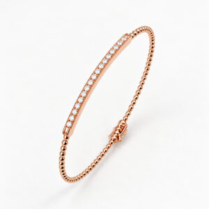Pulsera rígida línea con diamantes.